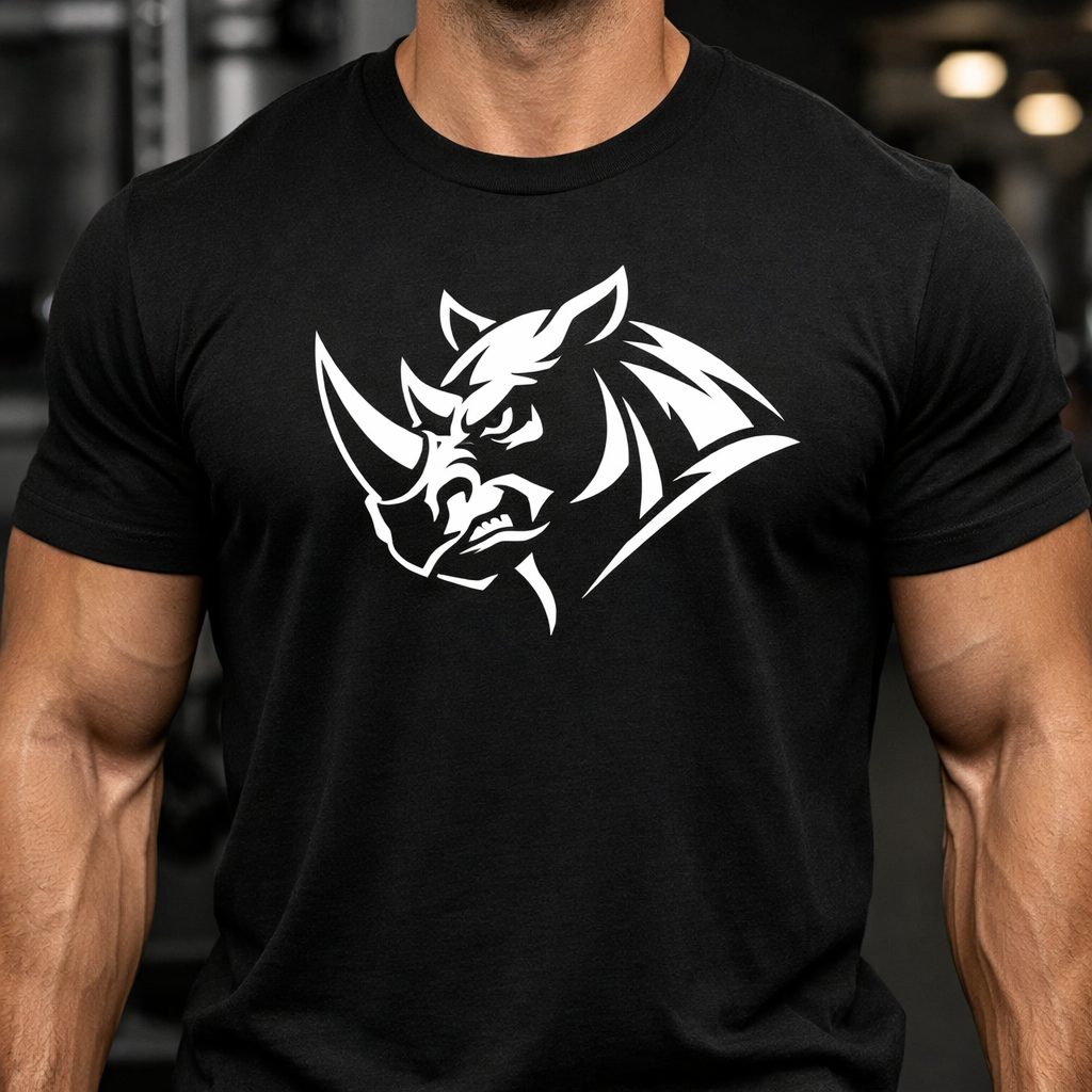Camisetas 100% algodāo Rhino Bravo
