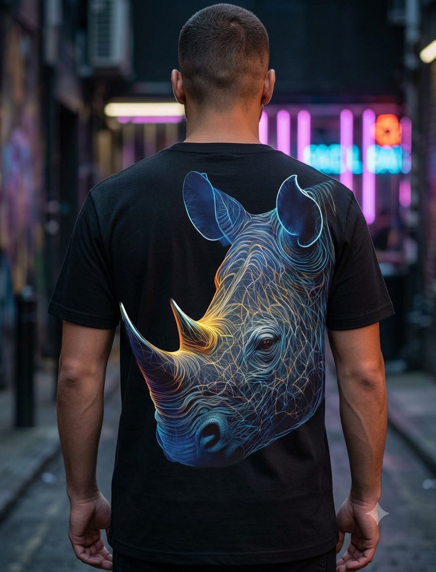 Camiseta Oversized Rhino Azul
