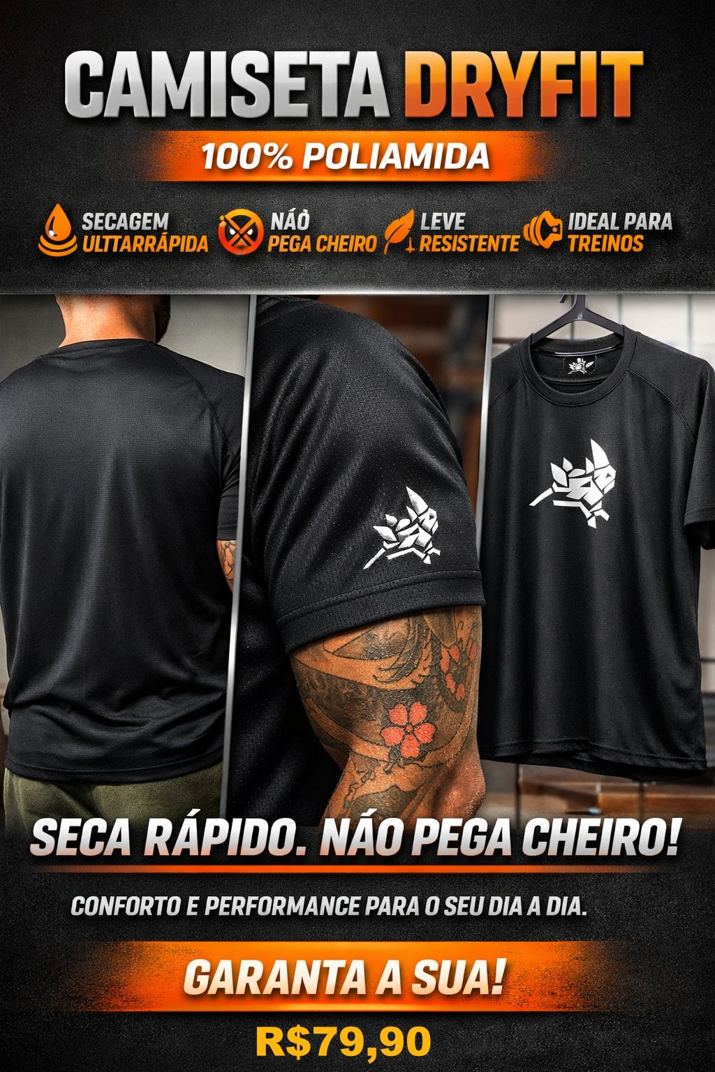 Camiseta Dry-Fit Poliamida